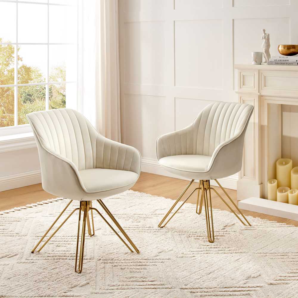 White accent chairs living room hot sale