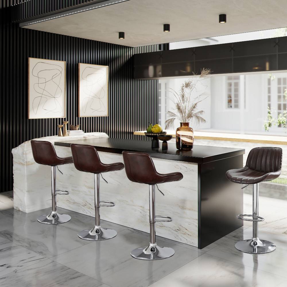 Mismatched bar discount stools in kitchen