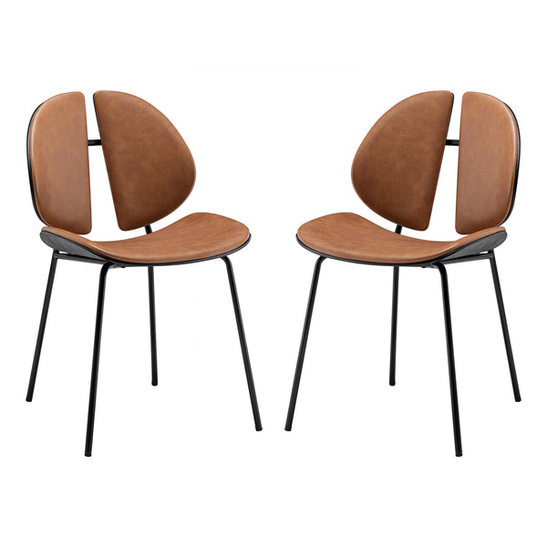 Art Leon Modern Bentwood Dining Chair with Metal Legs
