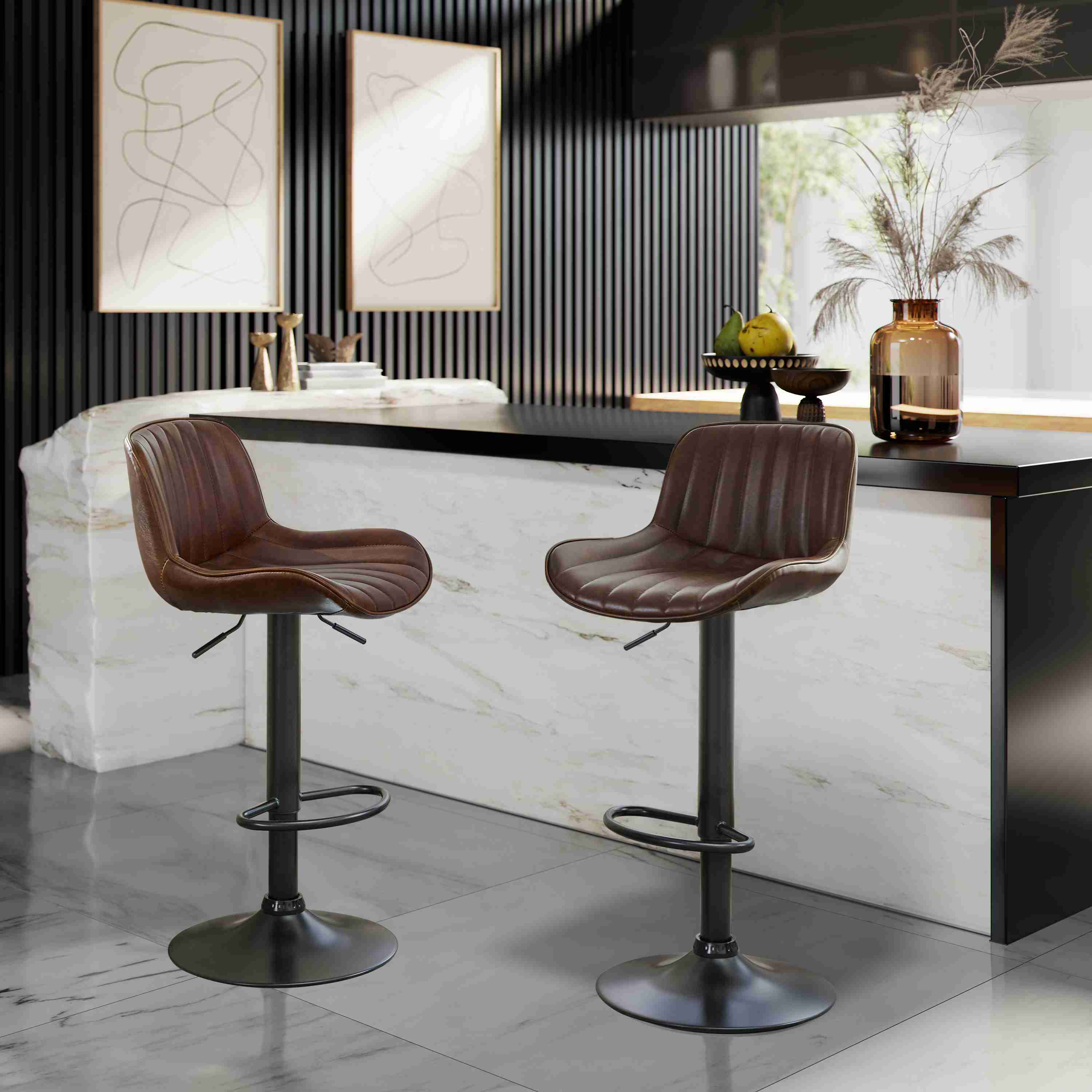 How to make kitchen chairs into bar stools