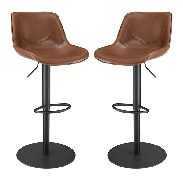 Swivel Bar Stool Leaf-shaped Stitching | Art Leon