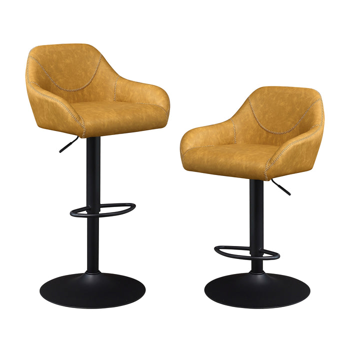 PU Leather Swivel Armrest Bar Stool | Art Leon
