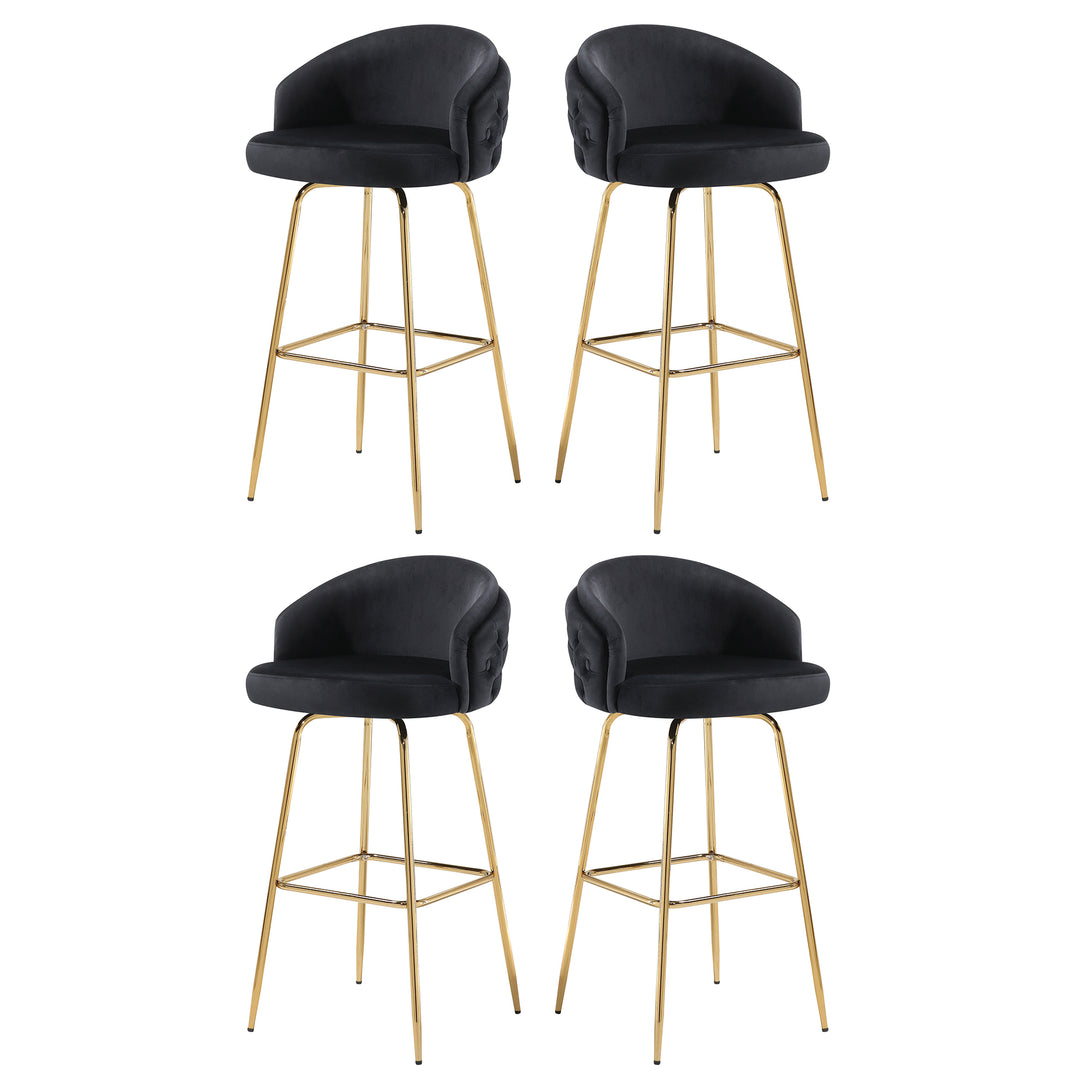 gold bar stools set of 4