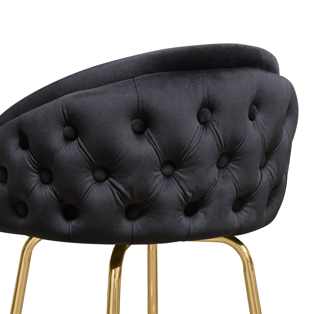 gold bar stools with back