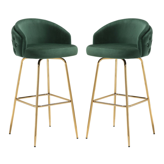 Velvet Swivel Bar Stool | Art Leon