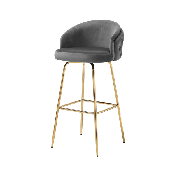 Velvet Swivel Bar Stool | Art Leon
