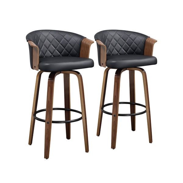 Art Poplar Wooden Swivel Bar Stool