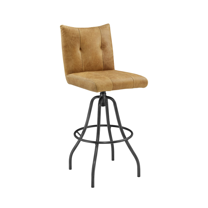 Genuine Leather Swivel Bar Stool | Art Leon