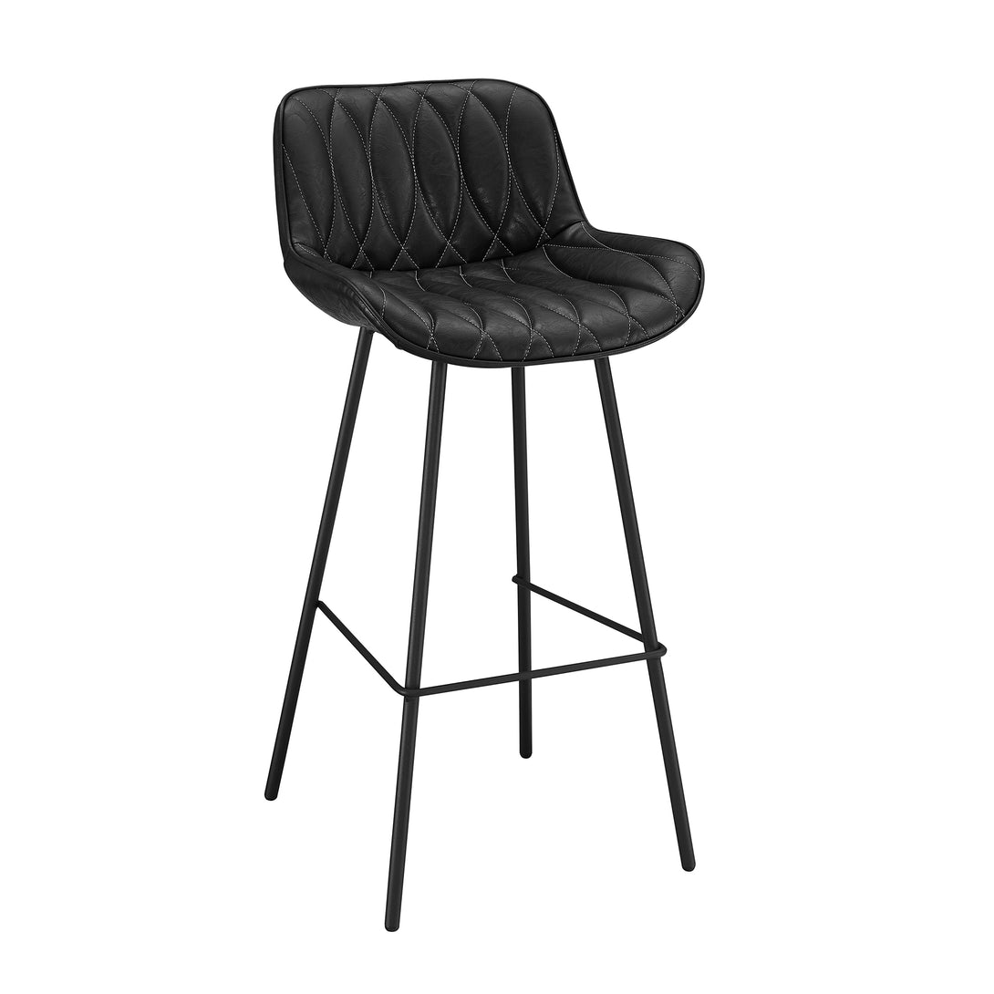 black metal bar stool