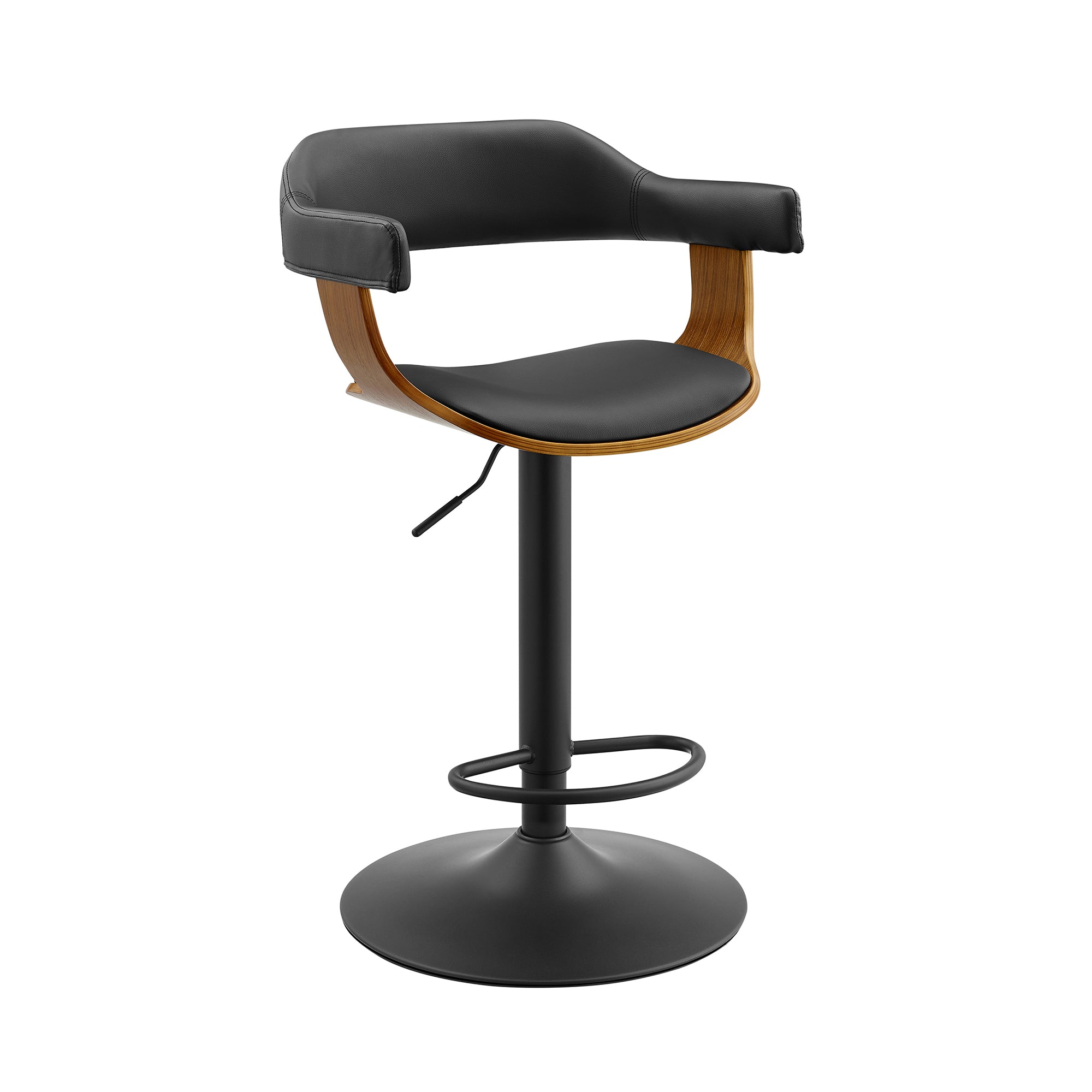 Art Leon Bentwood Swivel Open Backrest Bar Stool