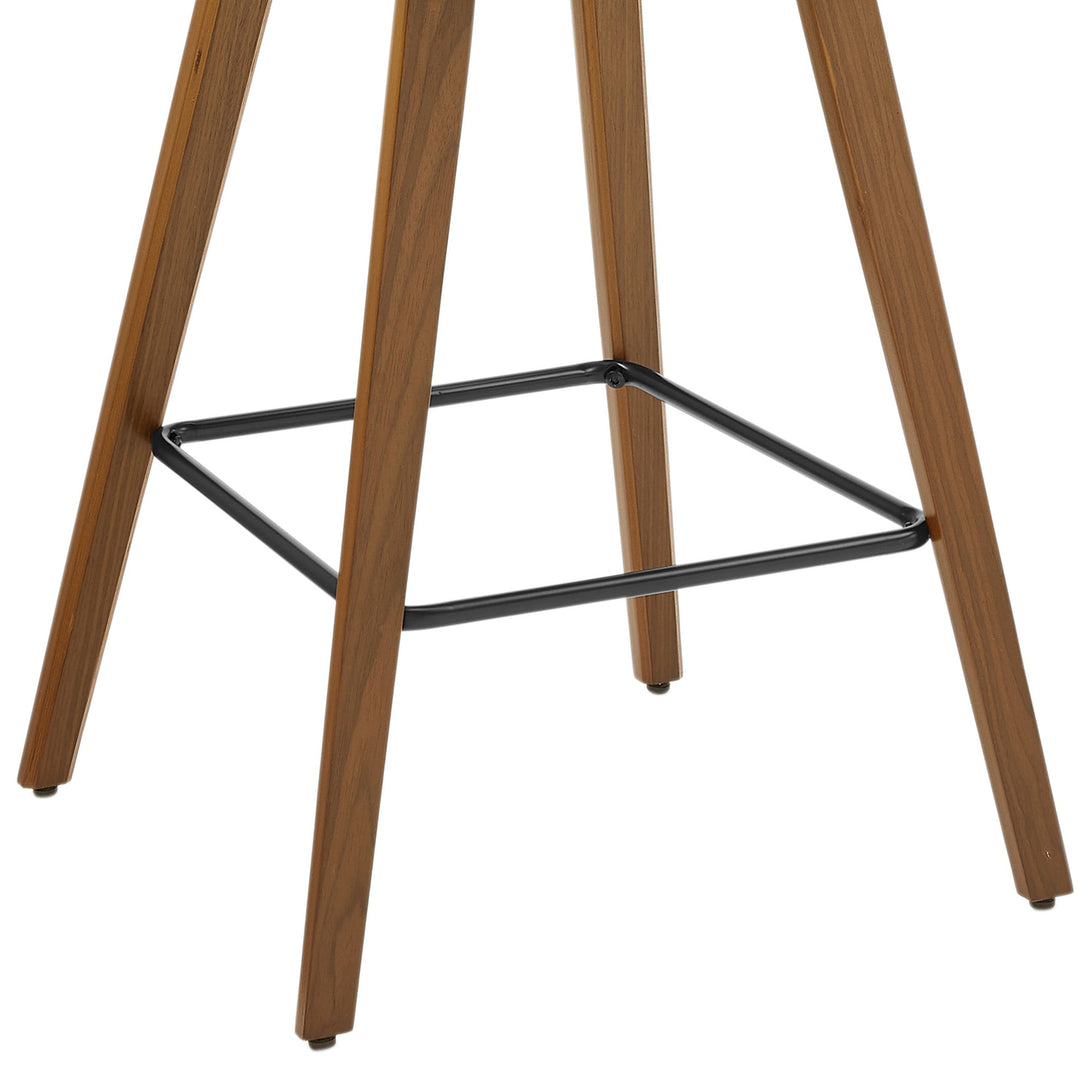 wood and metal bar stool