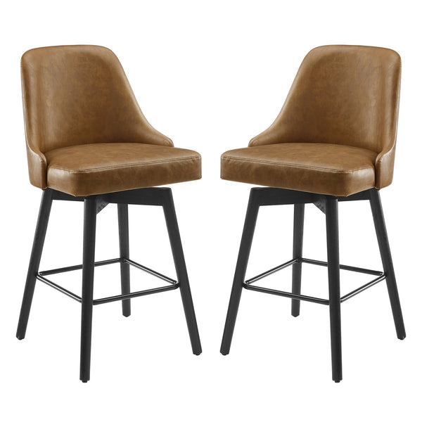 [Resale] Art Leon Modern Swivel Bar Stool with Solid Wood Legs