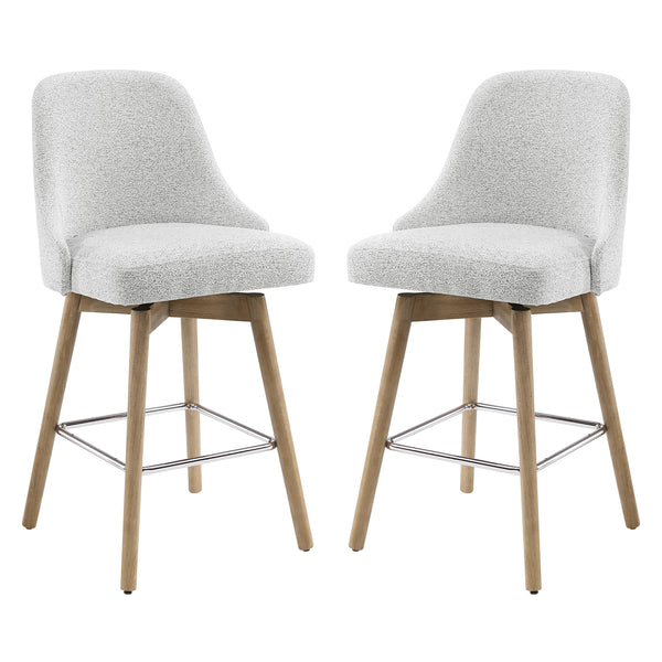 Swivel Bar Stool Leaf-shaped Stitching | Art Leon