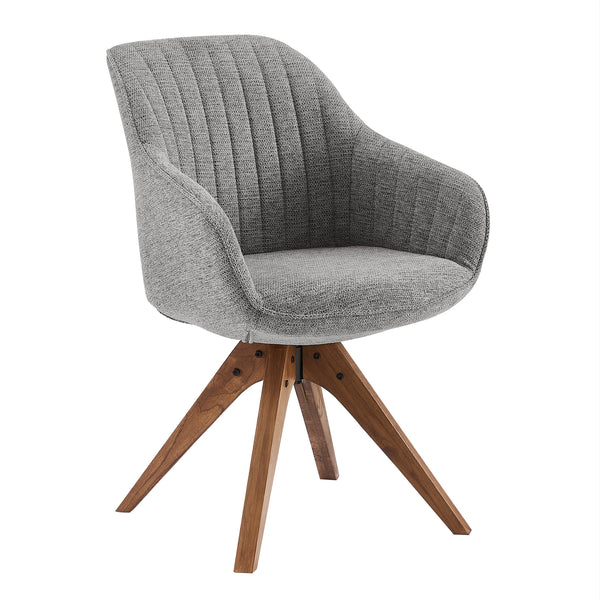 Art Pyramid Swivel Accent Chair - Beech Wood Legs