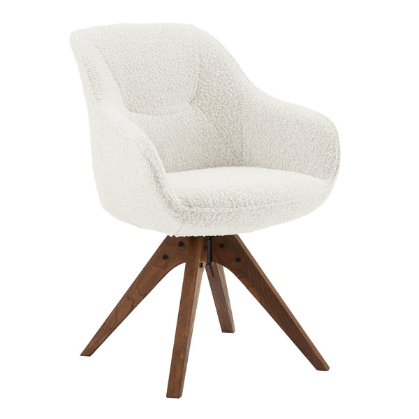[Resale] Art Pyramid Swivel Accent Chair - Oak Wood Legs