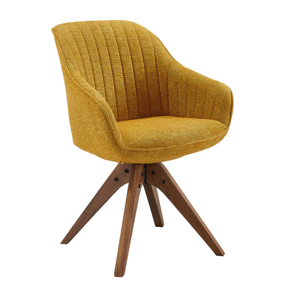 Art Pyramid Swivel Accent Chair - Beech Wood Legs