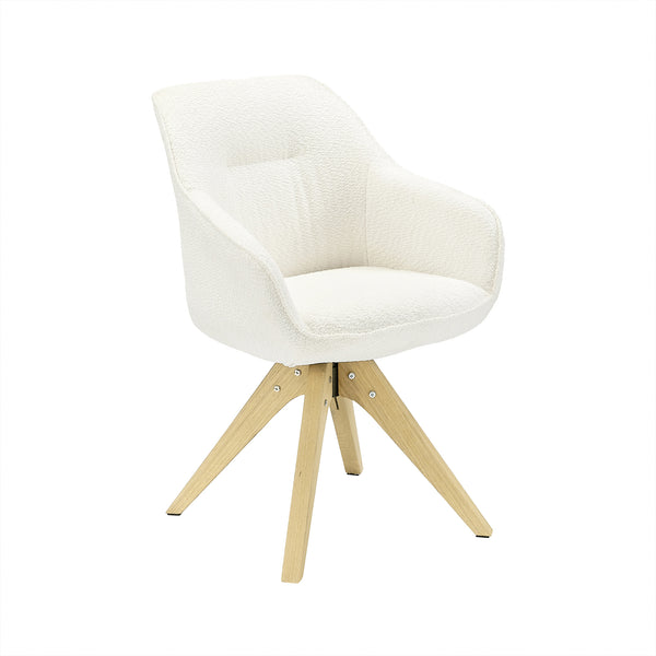 [Resale] Art Pyramid Swivel Accent Chair - Oak Wood Legs