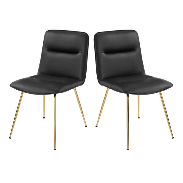 [Resale] Art Leon Modern Armless Dining Chair, Gold Plated Leg