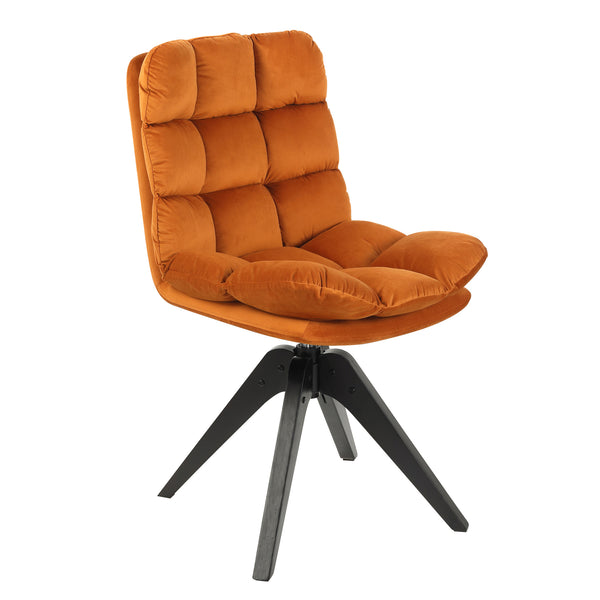 Art Leon Armless Swivel Desk Chair with Square Buttonless stitching