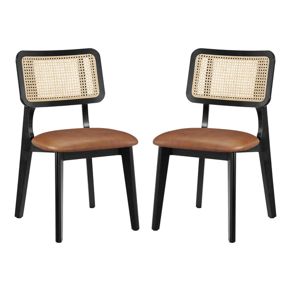[Resale] Art Rattan&Oak Dining Chairs with Ash Wood Legs