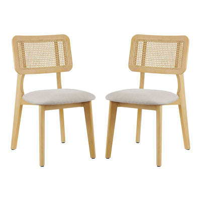 Rattan&Oak Dining Chairs | Art Leon