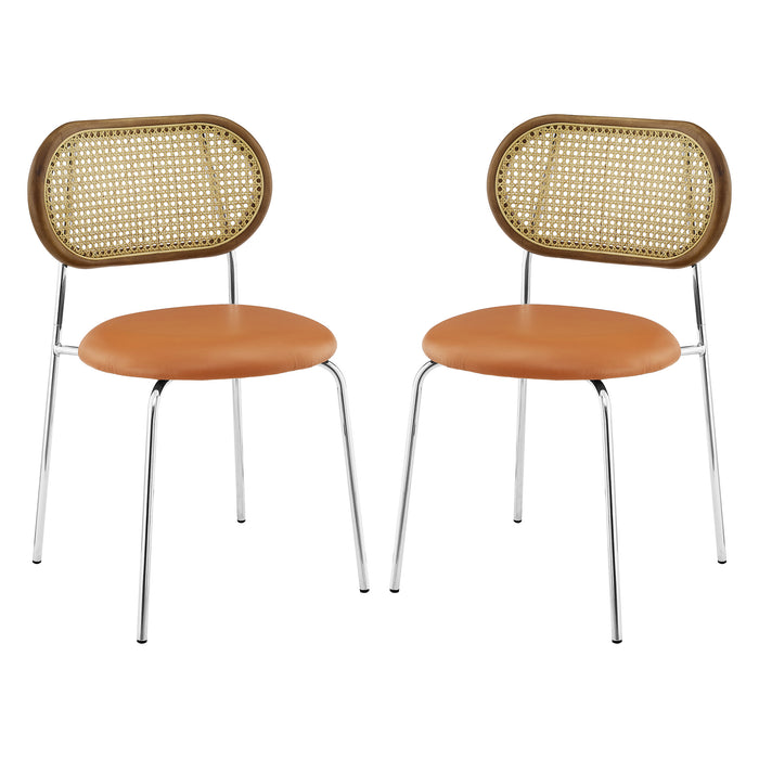 Rattan&Oak Dining Chairs | Art Leon