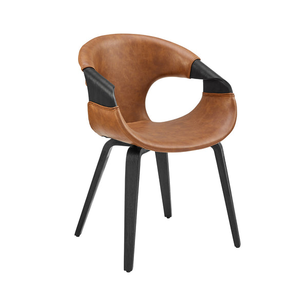 [Resale] Art Leon Desk Chair with Wood Legs, Walnut Bentwood