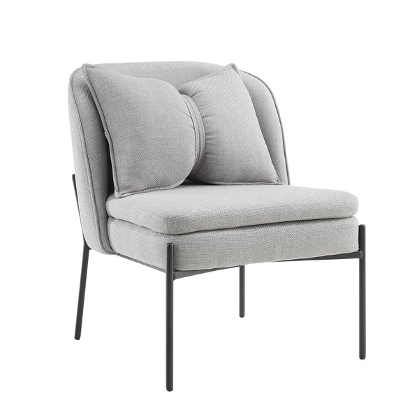 Art Leon Modern Accent Chair with Pillow, Linen Upholstery