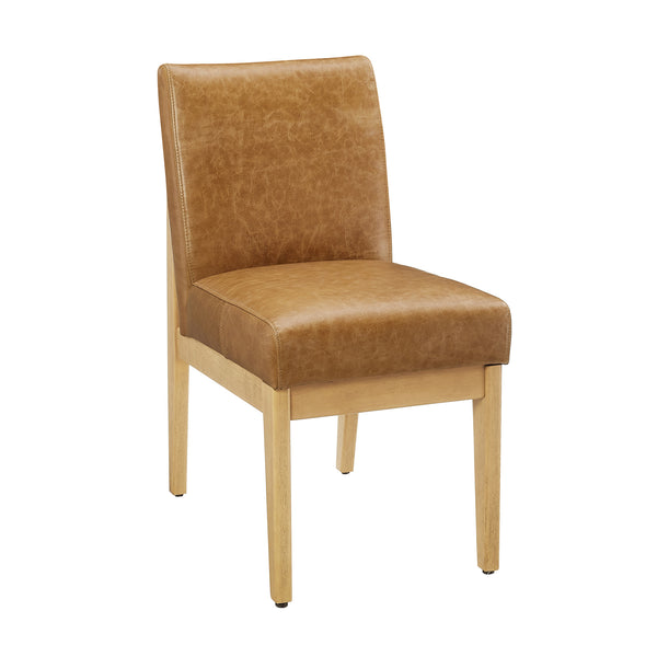 Art Leon Modern High Back Dining Chair with Wooden Legs
