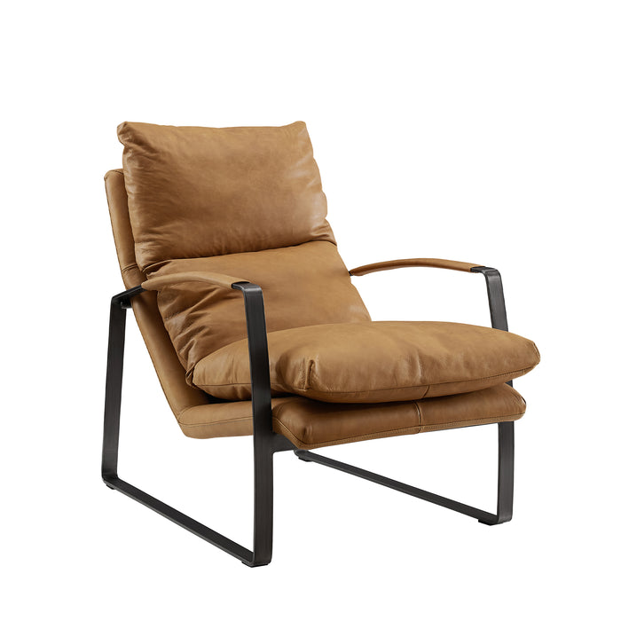 Genuine Leather Accent Chair | Art Leon