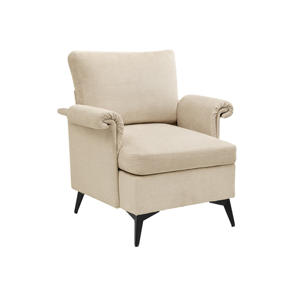 Art Leon Accent Chair, Linen Upholstery