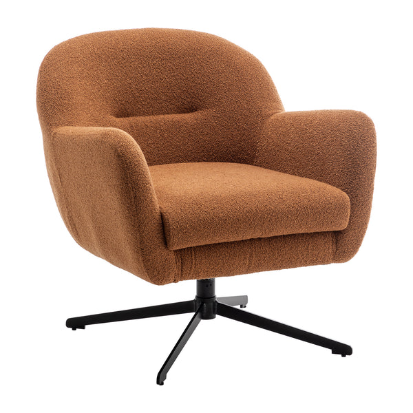 Modern Sherpa Fabric Swivel Accent Chair | Art Leon