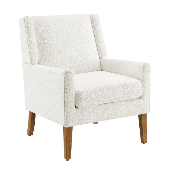 Art Leon Modern Accent Chair, Pellet Fabric, Wood Legs