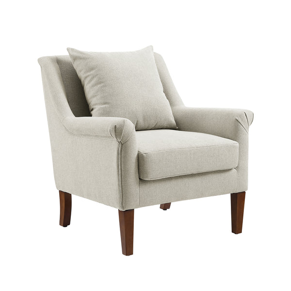 Art Leon Modern Accent Chair with Solid Wood Legs, Fabric Upholstery