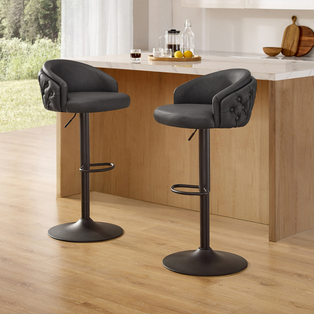 leather bar stools set of 2