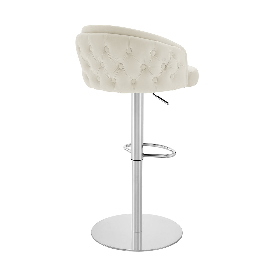 white adjustable bar stool
