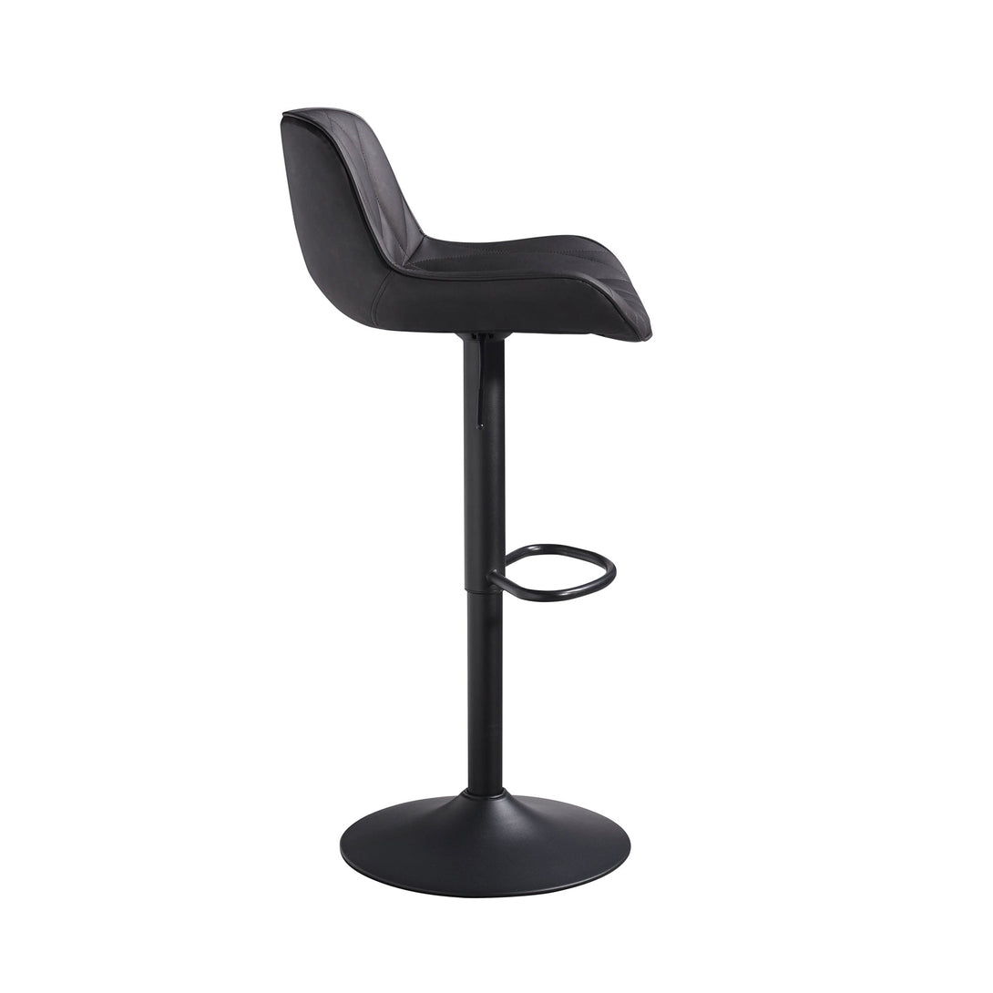 bar stool black leather