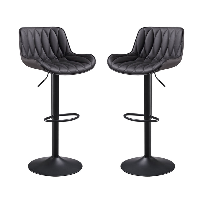 Swivel Bar Stool with Leaf-Shaped Stitching | Art Leon