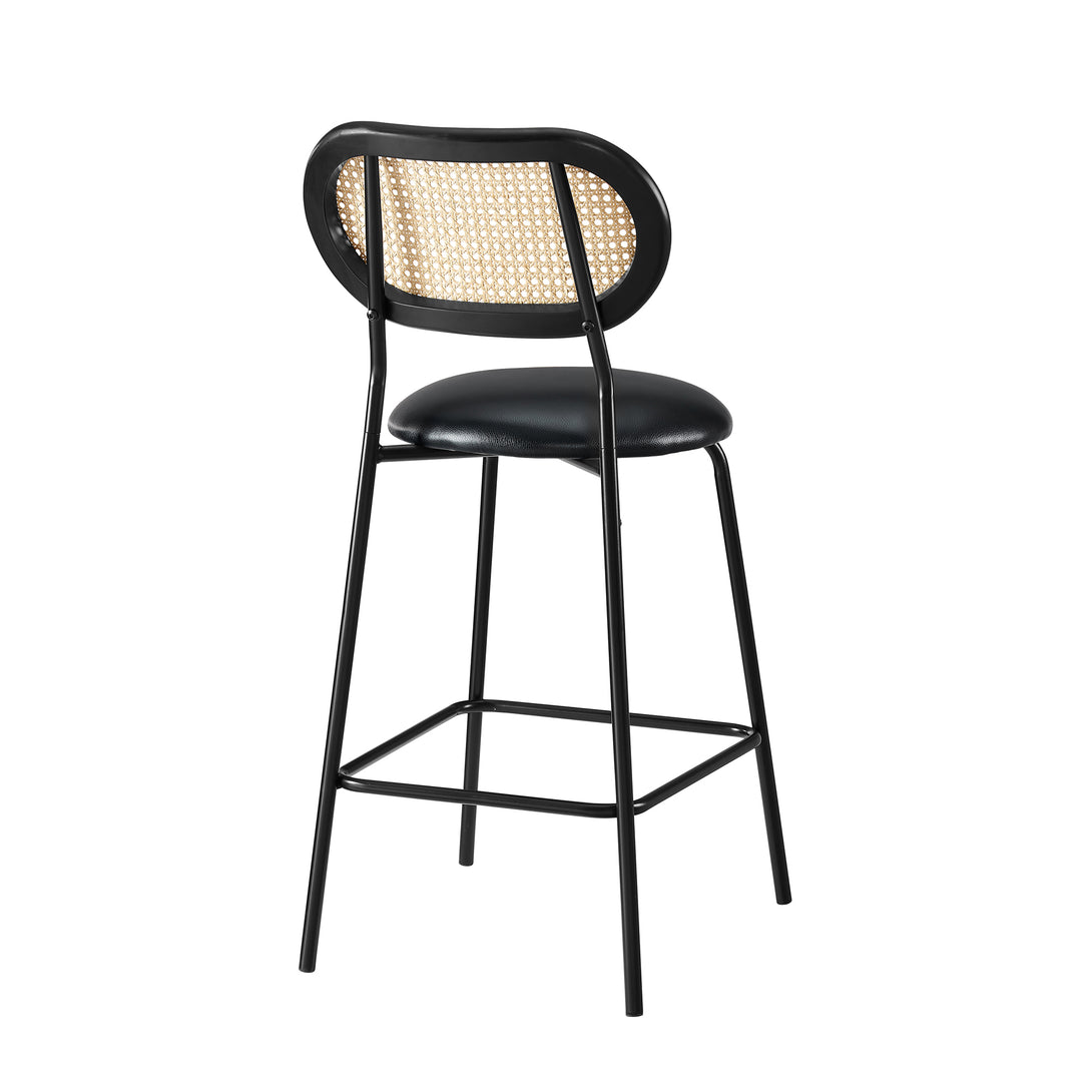 black rattan bar stools