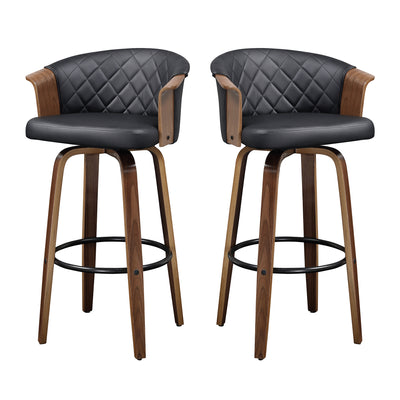 Poplar Wooden Swivel Bar Stool | Art Leon