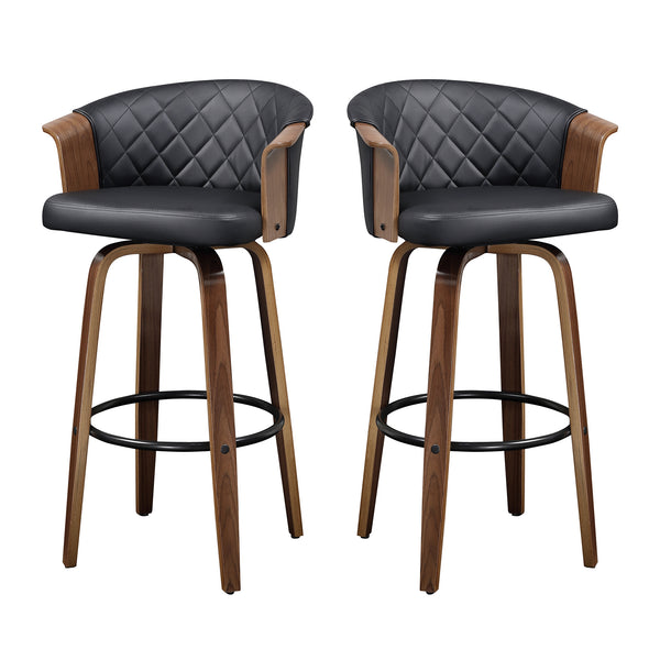 Poplar Wooden Swivel Bar Stool | Art Leon