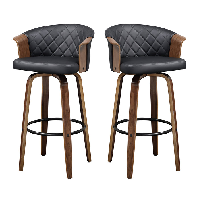 Poplar Wooden Swivel Bar Stool | Art Leon