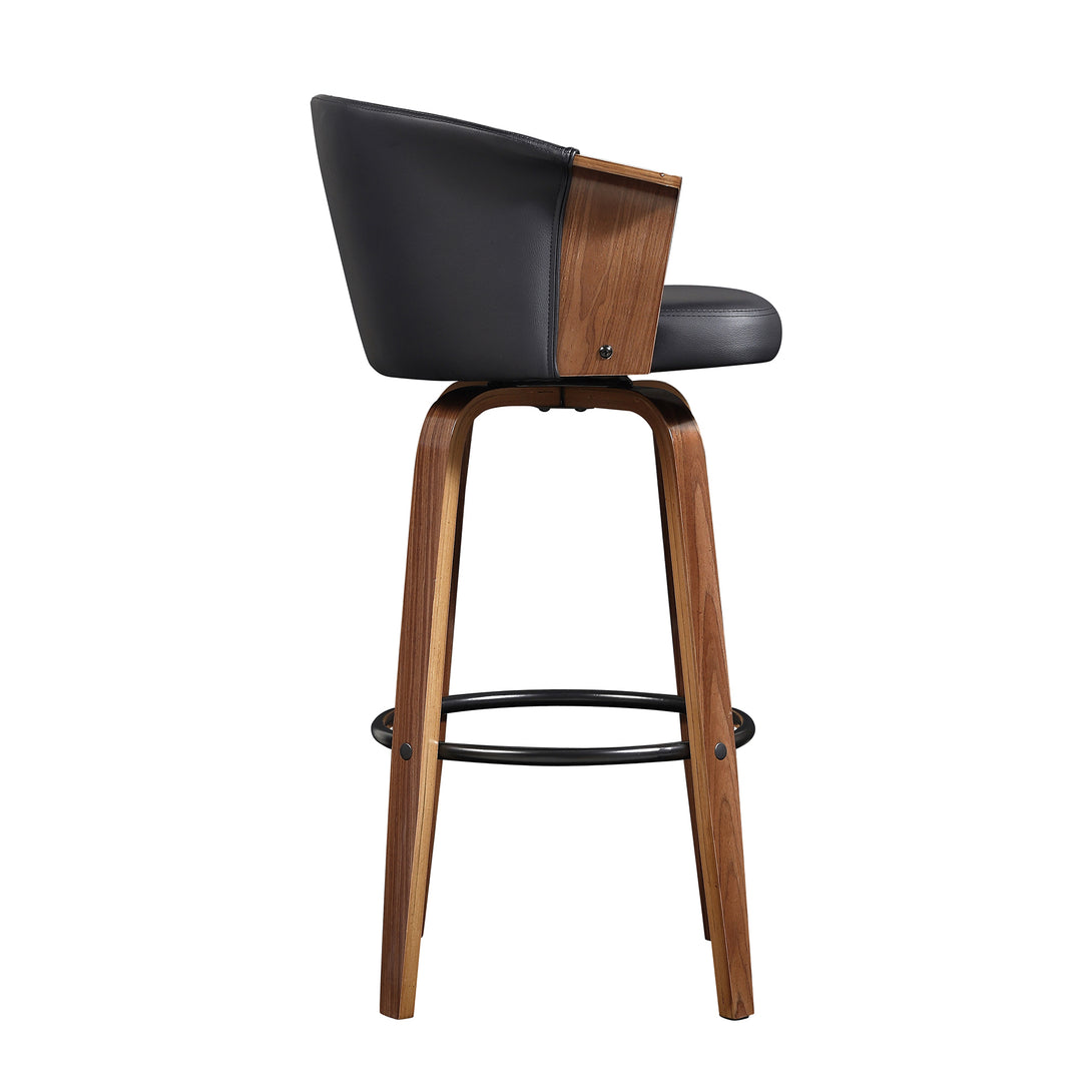 wood swivel bar stool