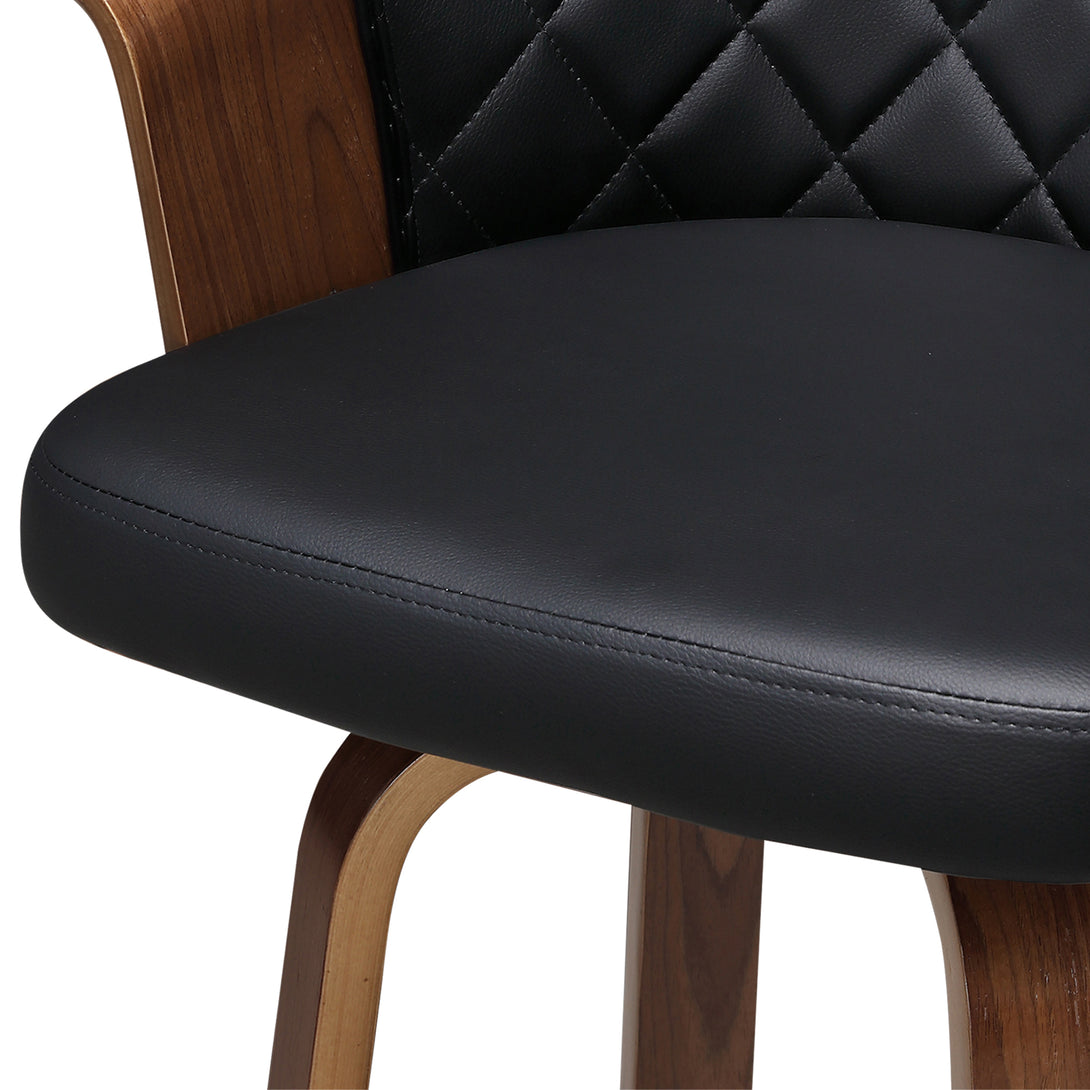 leather wood bar stool