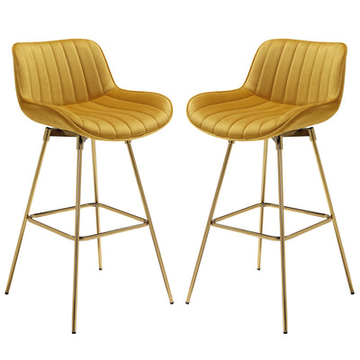 Velvet Swivel Bar Stool | Art Leon