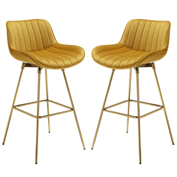 Velvet Swivel Bar Stool | Art Leon