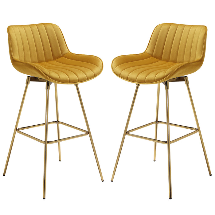 Velvet Swivel Bar Stool | Art Leon