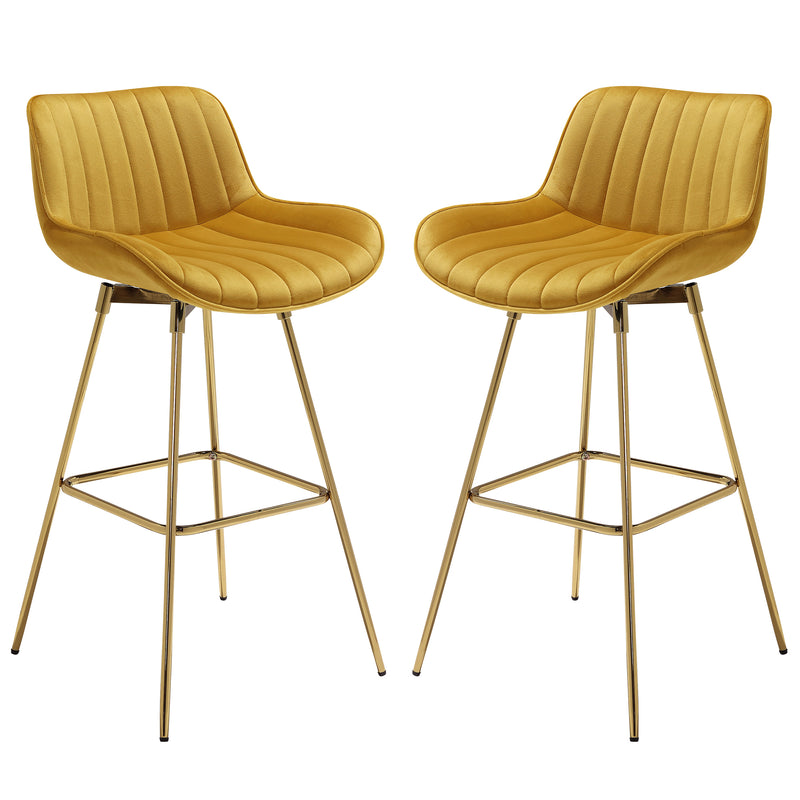 Velvet Swivel Bar Stool | Art Leon