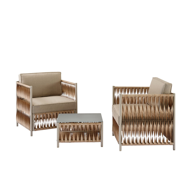 Ribbon Outdoor Set, 2 Single Chairs | Art Leon